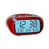 Equity 31038R LCD Calendar Alarm Clock with Temperature