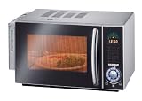 Severin MW 7816 Mikrowelle mit Grill und Dampffunktion, Edelstahl-gebürstet / 900 W / Grill 850 W / 23 L Garraum