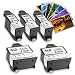 Compatible Combo Set for Dell DW905 & DW906 - 3 Black DW905 and 2 Tri-Color DW906 + F...