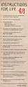 Instructions For Life (Dalai Lama) Art Poster Print - 12" X 36"