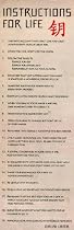 Instructions For Life (Dalai Lama) Art Poster Print - 12" X 36"