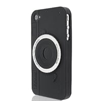 Cool Camera Design Silicone Case Cover for Apple iPhone 4 4G 4S AT&T Verizon Black