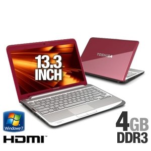 Toshiba Satellite T235-S1350RD 13.3-Inch Notebook PC - Gemini Red