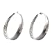 Engraved Floral Hoop Earrings