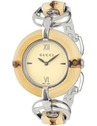 Gucci Womens YA132404 Bamboo Special Edition Gucci Iconic Design Natural Bamboo Watch
