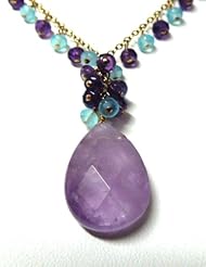 Light amethyst multi color 14k gold filled necklace. Amethysts by Sara Lim