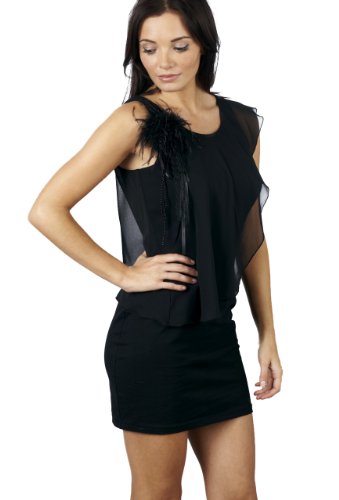 AXParis Brooch Detail Black Dress