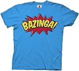 Big Bang Theory Bazinga! Comic Book Type Mens Tee