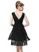 Ever Pretty Women's Sexy Double V-neck Ruched Cocktail Party Dress 00279