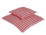 Large Filled Cushion Red Gingham - Win Green