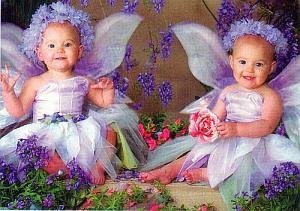 Childrens Toyshop  Toys : Jumbo Puzzle - Lisa Jane Collection - Lavendar Twins (500 pieces)