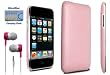 Pink Polycarbonate Slim Fit Case + Pink In-Ear Stereo Headphone for Apple iPod Touch 3G (3rd generation) Includes DBROTH Microfiber Cleaning Cloth