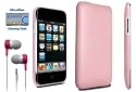 Pink Polycarbonate Slim Fit Case + Pink In-Ear Stereo Headphone for Apple iPod Touch 3G (3rd generation) Includes DBROTH Microfiber Cleaning Cloth