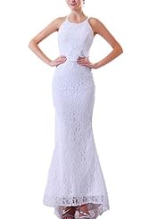 Feathers Lace Halter Mermaid  Dress with a Brush/Sweep Train 