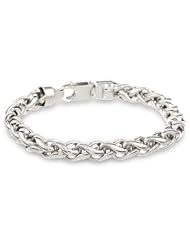 Sterling Silver Heavy Solid Ladies Wheat Chain Bracelet, 8.5"