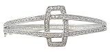 Abstract Design Pave CZ Bangle