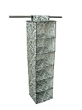 H & L Russel Sweater Organiser, Filigree, 6 Pocket, 122 x 30 x 30 cm