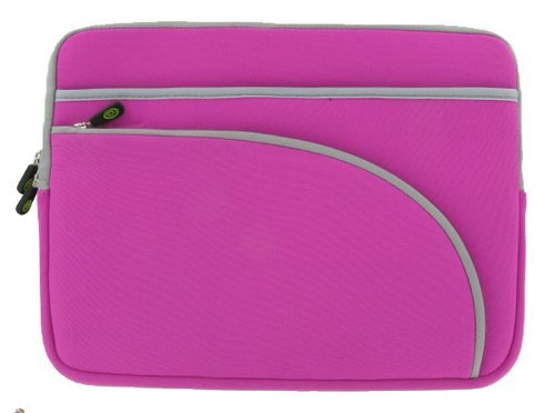 Cheap rooCASE Neoprene Netbook Sleeve Case Cover for Dell Inspiron DUO 10.1-Inch iD-4495FNT Laptop (Invisible Zipper Triple-Pocket - Magenta)