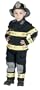 Jr. Fire Fighter Suit with helmet, size 2/3 (black)