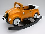 35' Long Yellow Rocking Car with White Wheels/Lamps/Mirrors and Hood Toys
