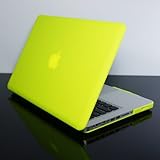 NEW DESIGN TopCaseฎ Neon Yellow Rubberized Satin Hard Case Cover for NEW Macbook Pro 13-inch 13" (A1278/with or without Th...