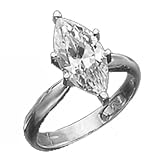R25230wg 14K white gold 2.0ct tw marquis tiffany head solitaire ring