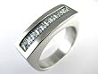 Stainless Steel Square Shoulder CZ Ring