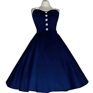Maggie Rockabilly Kleid 50er 60er Jahre Abendkleid Petticoat Baumwolle Grösse 36-40