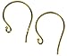uGems 14K Solid Gold Fish Hook Ear Wires & Loop