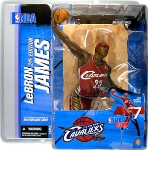 McFarlane NBA Series 7 Lebron James in Cleveland Cavaliers Red Jersey Figure