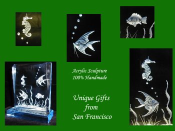 Beautiful crystalline acrylic sculpture Fish Tank #4