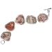 Sterling Silver Pink Jasper Bezel Station 7.5in Bracelet - Artisan Handcrafted