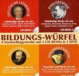 Bildungs-W&uuml;rfel, Literatur, Philosophie und Malerei, 3 CD-ROMs & 1 DVD-ROM Deutsche Literatur, Philosophie, Weltliteratur, Malereilexikon - 4 Nachschlagewerke - F&uuml;r Windows und Mac - Tandem