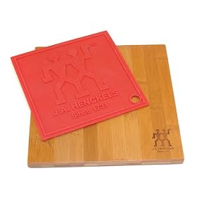 J.A. Henckels 9-by-9-Inch Cutting Board with Silicone Trivet/Pot Holder
