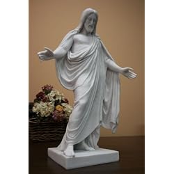 The Christus Statue, 19" White Marble Reproduction