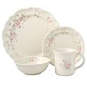 Pfaltzgraff Tea Rose 16-Piece Dinnerware Set. Service for 4