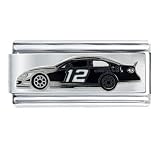 Nascar Car #12 Superlink Licensed Sports Italian Charms Bracelet Link