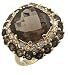Jewelry : Smoky Color Quartz CZ Right Hand Ring
