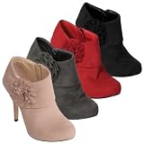 Glaze by Adi Rose Trim High Heel Platform Bootie