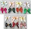 Gold Trimmed Tiny Grooming Bows with Elastic Hairband - The Perfect Touch - Bag of 25