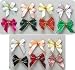 Pet Supplies : Gold Trimmed Tiny Grooming Bows with Elastic Hairband - The Perfect Touch - Bag of 25
