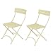 Set of 2 Metal Chairs - Cream