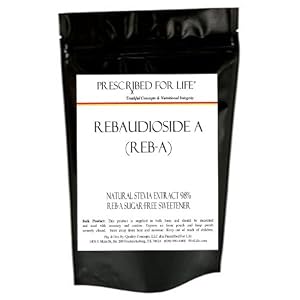 Stevia Extract - 98% Reb A - Rebaudioside A Natural Sugar Free Sweetener- 12 oz
