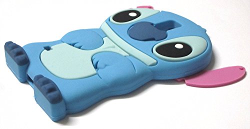 Galaxy S5 Case, Cute Cartoon 3D Lilo Stitch Movable Ear Flip Soft Silicione Case Cover for Samsung Galaxy S5 (Blue)
