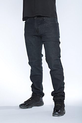 Seven Souls Men's Slim Biker Stitching Denim (32-30)