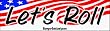 Let's Roll - patriotic bumper stickers (Medium 10x2.8 in.)