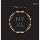 D'Addario NYXL1046 Nickel Plated Electric Guitar Strings, Light, 3 Sets