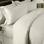 Egyptian Linens 1200-Thread-Count Egyptian Cotton 4pc 1200TC Bed Sheet Set, California King, Ivory Damask Stripe 1200 TC