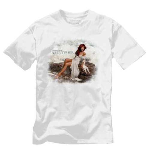 Warner Music Shirts Herren T-Shirt 5053105046591/Andrea Berg Meerjungfrau, Gr. 52/54, Wei&szlig; Preisvergleich