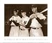 Joe Dimaggio, Mickey Mantle And Ted Will by Unknown. PLAQUE MOUNTED. 25.08 inches width by 18.75 inches height. Highest Quality Art Poster Print